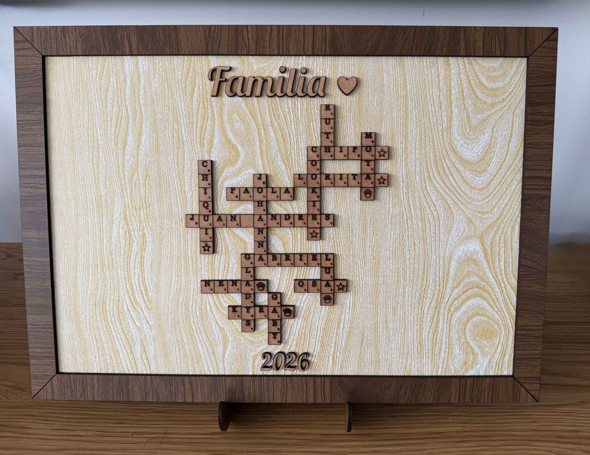 Cuadro Familiar Personalizado Crucigrama