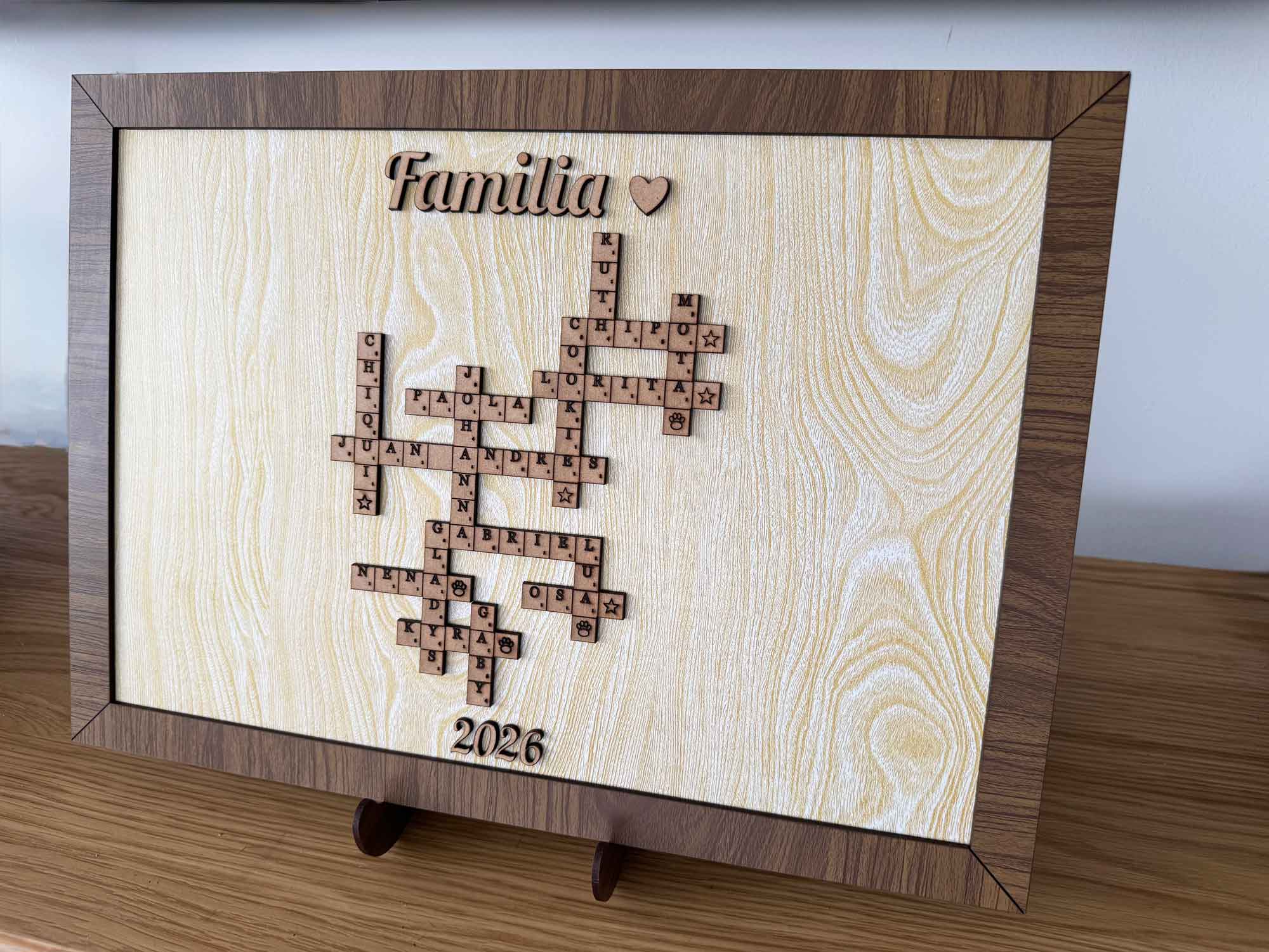 Cuadro Familiar Personalizado Crucigrama