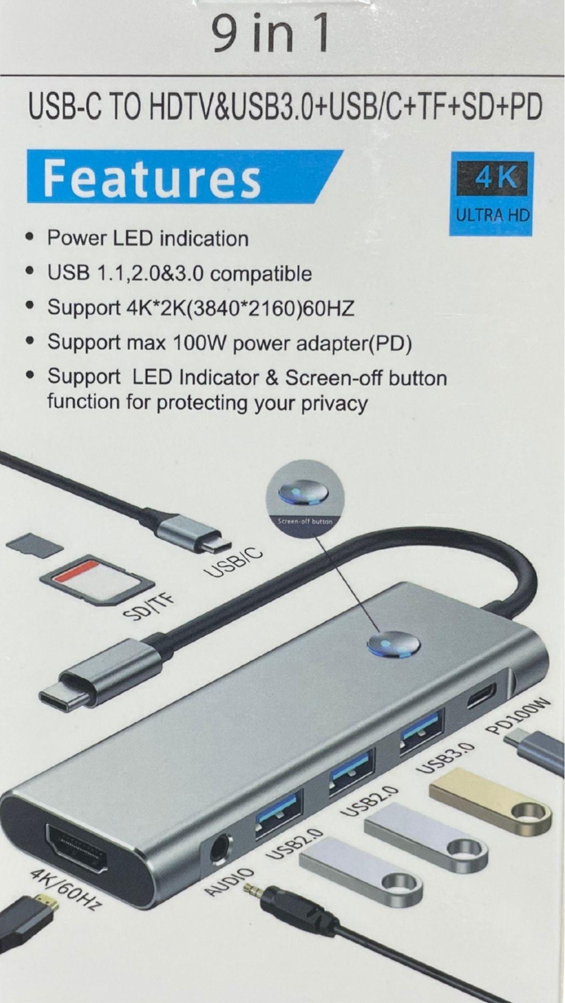 Hub USB-C 9 en 1