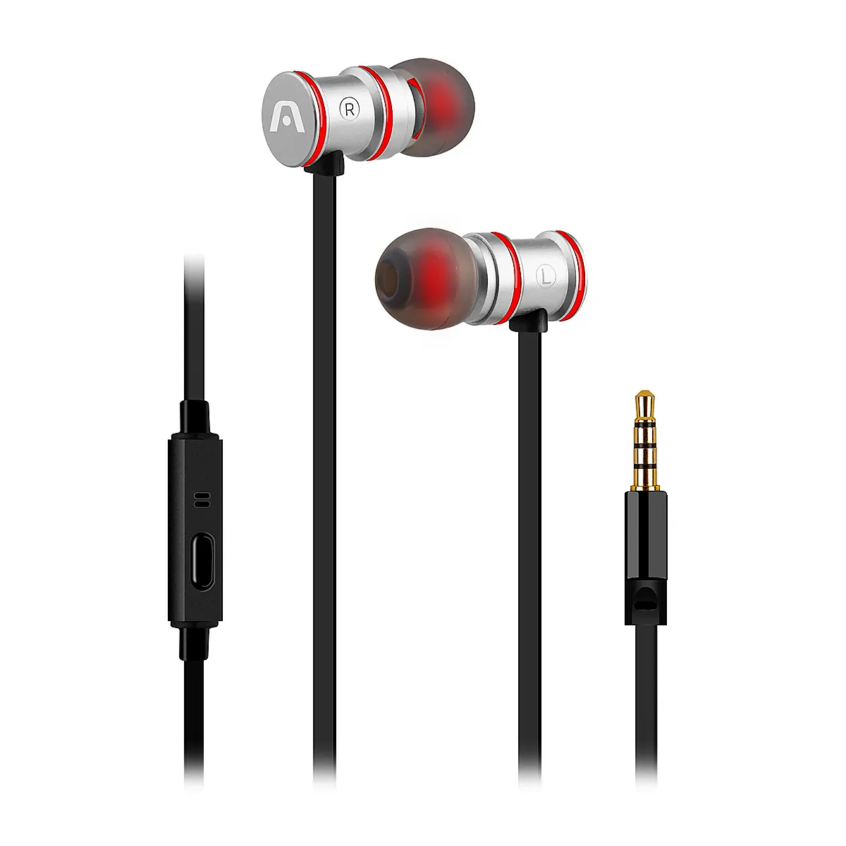 Auriculares Argom Ultimate Sound Klass con Micrófono 1.2 m Plateado