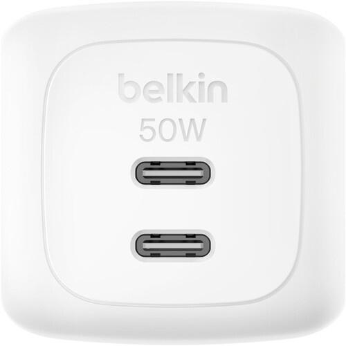 Cargador de Pared Belkin BoostCharge Pro 50W GaN Dual USB-C