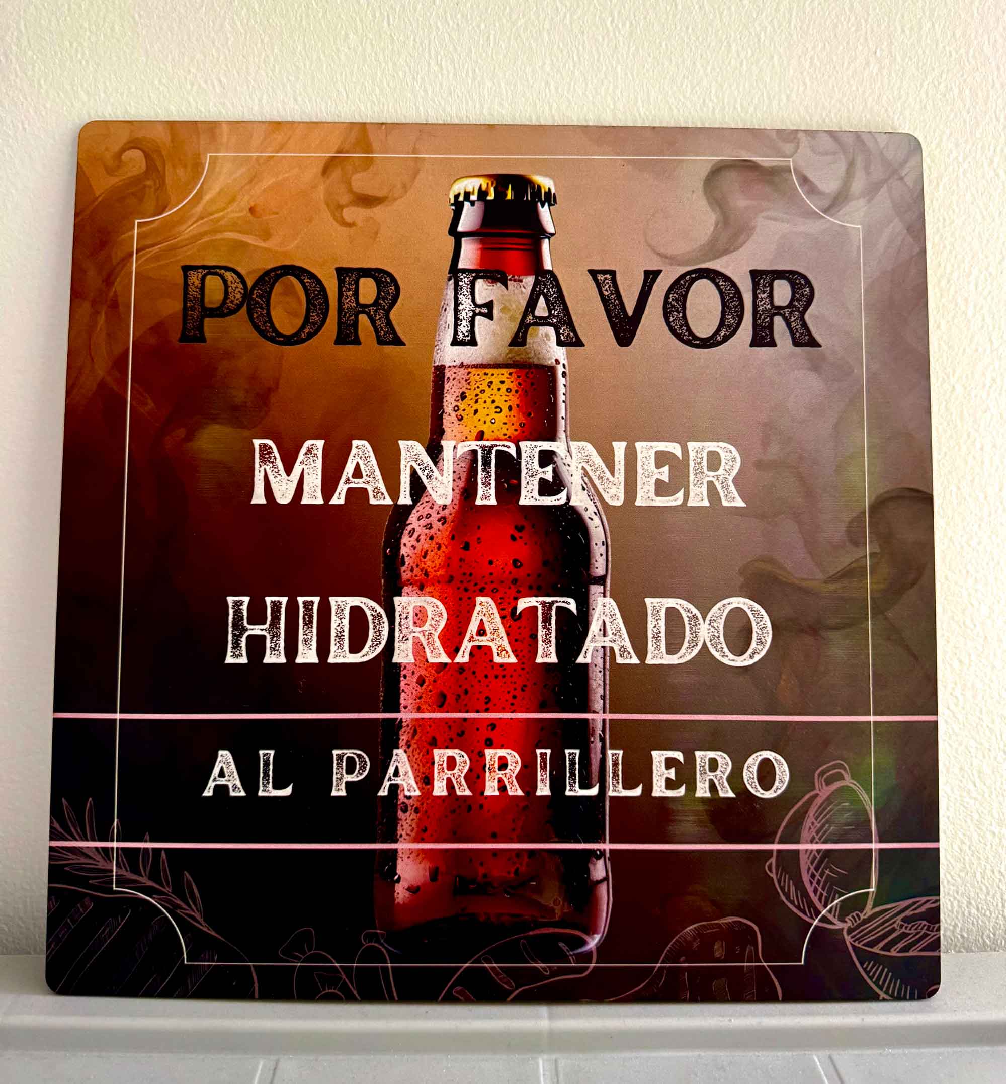 Cuadro Mantener Hidratado al Parrillero